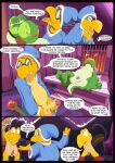absurd_res anthro balls bdsm black_border bodily_fluids bondage border bound castle clothing comic comic_panel cover dialogue digital_media_(artwork) dinosaur dragon duo ejaculation english_text erection feet feral footwear forced fur gag gagged genital_fluids genitals green_yoshi group hi_res horn humanoid humanoid_genitalia humanoid_penis kamek koopa koopa_troopa latex lizard magikoopa male male/male mario_bros muscular mythological_creature mythological_scalie mythology nintendo nude oral penetration penis percings piercing prehistoric_species pricethecamel rape reptile scalie sex sex_toy slave smile solo speech_bubble submissive tail text toes tongue tongue_out tortoise trio turtle vibrator wings wings_tied yoshi