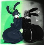 2026 anthro armwear bedroom_eyes big_breasts big_butt biped black_body breasts butt clothing colored detailed digital_drawing_(artwork) digital_media_(artwork) disney duo fanny_cottontail female full-length_portrait hat headgear headwear heart_symbol hi_res huge_breasts huge_butt lagomorph legwear leporid looking_at_viewer mammal narrowed_eyes nude nude_anthro nude_female portrait pose rabbit rabbit5gamer scut_tail seductive shaded short_tail stockings tail thick_thighs tongue tongue_out