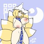 1:1 animal_humanoid animated animated_gif areola big_breasts breast_fondling breast_play breasts canid canid_humanoid canine canine_humanoid female fondling fox_humanoid hand_on_breast hi_res huge_breasts humanoid mammal mammal_humanoid nipples nude pink_areola pink_nipples ran_yakumo short_playtime solo tail touhou zedrin