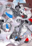 absurd_res anal anal_penetration animal_genitalia animal_penis anthro anthro_on_anthro anthro_penetrated anthro_penetrating anthro_penetrating_anthro areola balls belly_tattoo big_tail blue_areola blue_knot blue_nipples blue_penis blush bodily_fluids breasts canid canine canine_genitalia canine_penis canis clothing collar cowgirl_position cum cum_in_ass cum_inside dominant dominant_anthro dominant_male duo felid feline flochiie floppy_ears from_front_position fur fur_markings genital_fluids genitals gynomorph gynomorph/male gynomorph_penetrating gynomorph_penetrating_male harness hi_res hybrid intersex intersex/male intersex_penetrating intersex_penetrating_male knot leash leashed_collar looking_pleasured male male_anthro male_on_top male_penetrated mammal markings medium_breasts mistress multiple_piercings near_orgasm nipples on_bottom on_top pantherine pawpads paws penetration penile penile_penetration penis penis_in_ass piercing power_bottom precum service_top sex sheath siberian_tiger snow_leopard spots stripes submissive submissive_anthro submissive_gynomorph submissive_intersex tail tattoo teasing tiger tigris_astartes tongue tongue_out white_balls white_breasts wolf