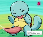 big_penis blue_body bodily_fluids cum ejaculation generation_1_pokemon genital_fluids genitals hi_res huge_penis kakau221 male nintendo penis pokemon pokemon_(species) reptile scalie slit_penis small_but_hung solo squirtle sweat tail tongue tongue_out turtle