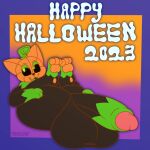 1:1 2023 balls big_balls big_butt big_penis black_body black_fur butt colored dani_fennec digital_drawing_(artwork) digital_media_(artwork) domestic_cat elemental_creature felid feline felis feral flora_fauna food food_creature for_a_head fruit fur genitals hi_res huge_balls huge_butt huge_penis humanoid_genitalia humanoid_penis hyper hyper_balls hyper_genitalia hyper_penis living_fruit looking_at_viewer male mammal object_head pawpads paws penis plant presenting presenting_hindquarters pumkat pumpkin pumpkin_head simple_background smile smiling_at_viewer solo thick_thighs wide_hips