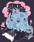 :3 anthro arm_hair armpit_hair band-aid bandage belly big_clitoris black_hair blue_body blush blush_lines bodily_fluids body_hair breasts cellulite claws clitoris computer_keyboard cross_pasties cum cum_on_belly cum_on_body curly_hair demon dripping drunkydude ear_piercing forked_tail gender_symbol genital_fluids genitals gesture glistening glistening_body glistening_breasts glistening_genitalia goo_creature grinding grinding_on_keyboard grinding_on_object hair half-length_portrait hand_gesture happy heart_symbol hi_res horn hybrid intersex juno_(drunkydude) lagomorph leporid lgbt_pride looking_at_genitalia looking_pleasured mammal nipple_tape object_humping objectophilia objectum pasties penis penis_tip piercing pink_cloud portrait precum precum_drip pride_colors pubes rabbit sagging_breasts slightly_chubby slime_body smile solo spade_tail sparkles spiral spiral_eyes squiggle_mouth stretch_marks succubus sweat symbol t_dick tail tail_between_legs tail_motion tailwag tape text trans_(lore) trans_man_(lore) transgender_pride_colors transgender_symbol unusual_anatomy unusual_tail url vulva wavy_hair