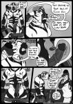 2021 anthro backwards_baseball_cap backwards_hat balls baseball_cap bite biting_lip biting_own_lip bodily_fluids bottomwear clothing college_student comic dated dialogue duo edging english_text equid equine erection eyes_closed frown frustrated genital_fluids genitals hat headgear headwear jock male male/male mammal medial_ring monochrome muscular nipples penis precum reptile scalie self_bite shorts smile snake speech_bubble teasing teasing_with_tail text url vein veiny_penis whitecolt_productions zebra