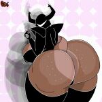 1:1 2d_animation afterimage animated animated_background animated_gif anthro antlers armor big_breasts big_butt black_armor black_body breasts brown_body brown_fur bubble_butt butt butt_jiggle circle_background clothed clothing colored_line_art curvy_figure december_holiday deer deltarune emanata exposed exposed_butt fawn_spots female fur hole_(anatomy) hole_in_hand horn huge_butt huge_thighs jiggling lightner looking_at_viewer looking_back looking_back_at_viewer loop mammal motion_tweening mrdarknessart1's_roaring_knight new_world_deer pink_background rear_view reindeer roaring_knight scut_tail shaking_butt short_playtime short_tail simple_background solo swasbi tail thick_thighs unconvincing_armor undertale_(series) white_line_art wide_hips