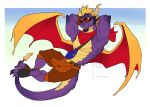 2026 activision aged_up anthro anthrofied athletic athletic_anthro athletic_male balloonist_spyro blonde_hair bottomwear chin_spikes clothed clothed_anthro clothed_male clothing digital_drawing_(artwork) digital_media_(artwork) dragon eclipticafusion european_mythology eyewear facial_spikes footwear hair horn jaw_spikes kerchief male male_anthro membrane_(anatomy) membranous_wings multicolored_body multicolored_scales mythological_creature mythological_scalie mythology neckerchief neckwear purple_body purple_scales purple_tail red_kerchief red_neckerchief scales scalie shorts shoulder_bag solo spikes spikes_(anatomy) spyro spyro_the_dragon sunglasses tail tan_body tan_scales topless topless_anthro topless_male two_tone_body two_tone_scales western_dragon winged_dragon wings