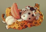 anthro balls belly big_balls big_belly big_nipples big_penis blep blush bodily_fluids brown_body chest_tuft claws countershading erection felid foreskin genital_fluids genitals glans hair hand_on_penis hi_res huge_balls huge_penis humanoid_genitalia humanoid_penis hyper hyper_balls hyper_genitalia hyper_penis jaguar leaking_precum leopard_spots long_tail looking_pleasured lying male mammal markings masturbation moobs musclegut muscular muscular_arms muscular_legs muscular_male navel nipples on_back overweight overweight_male pantherine penis precum pubes solo spots spread_legs spreading striped_markings striped_tail stripes tail tail_markings taromilqtea tongue tongue_out tuft vein veiny_penis white_body yellow_body
