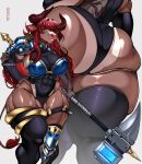 2026 2_horns abs absurd_res anthro armor armwear artist_name bent_arm big_breasts big_butt biped black_armwear black_bridal_gauntlets black_clothing black_legwear black_leotard black_thigh_highs bovid bovine bra bra_armor breasts bridal_gauntlets brown_body brown_ears brown_fur butt cattle character_name clothed clothed_anthro clothed_female clothing countershade_butt countershade_fur countershade_torso countershading curved_horn digital_drawing_(artwork) digital_media_(artwork) dopimr_(artist) ear_piercing ear_ring eyebrow_through_hair eyebrows eyelashes female fingers fur glistening glistening_arms glistening_armwear glistening_body glistening_bra glistening_bridal_gauntlets glistening_butt glistening_clothing glistening_eyes glistening_fur glistening_hair glistening_horn glistening_legs glistening_legwear glistening_leotard glistening_thigh_highs glistening_thighs glistening_underwear grin grinning_at_viewer hair hammer hand_on_hip hand_on_own_hip hi_res holding_hammer holding_melee_weapon holding_object holding_tool holding_weapon horn humanoid_hands iris legband legs_together legwear leotard light_body light_fur light_hair long_eyelashes long_hair looking_at_viewer mammal melee_weapon multicolored_armor multicolored_body multicolored_bra multicolored_clothing multicolored_fur multicolored_underwear multiple_angles muscular muscular_anthro muscular_arms muscular_female muscular_thighs piercing pink_eyes pink_inner_ear pink_nose pose pupils red_eyebrows red_hair red_horn ring_piercing simple_background smile smiling_at_viewer snout solo spiked_legband spiked_thighband spikes standing straight_hair teeth text thigh_highs thighband three-quarter_view tight_clothing tight_leotard tools translucent translucent_hair two_tone_armor two_tone_body two_tone_bra two_tone_clothing two_tone_fur two_tone_underwear underwear weapon white_background white_body white_breasts white_countershading white_fur white_pupils white_sclera wide_hipped_anthro wide_hipped_female wide_hips