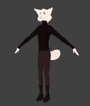 2025 3d_(artwork) anthro belt black_belt black_clothing black_sweater black_topwear blender_(artwork) boots bottomwear brown_boots brown_bottomwear brown_clothing brown_footwear brown_pants clothed clothed_anthro clothed_male clothing digital_media_(artwork) domestic_cat felid feline felis footwear full-length_portrait fully_clothed fully_clothed_anthro fully_clothed_male fur hair male male_anthro mammal mathieu_chaurette pants pink_nose pointy_ears portrait prick_ears shoes solo sweater topwear turtleneck white_body white_fur white_hair