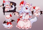 :3 alternate_species alternative_fashion ambiguous_feral ambiguous_gender bonnet bread chair chamaruku classic_lolita clothed clothed_ambiguous clothed_feral clothing digitigrade domestic_cat dress felid feline felis feral food fur furniture furrification headgear headwear j-fashion lolita_(fashion) mammal membrane_(anatomy) membranous_wings mobcap multiple_scenes pawpads paws pink_clothing pink_dress red_eyes remilia_scarlet semi-anthro simple_background sitting smile smug solo tail touhou wings