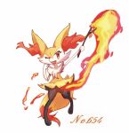 2022 ambiguous_anthro ambiguous_gender anthro biped braixen canid colored cute_fangs digital_drawing_(artwork) digital_media_(artwork) digitigrade dipstick_tail elemental_manipulation fangs featherfly_806 fire fire_manipulation front_view full-length_portrait generation_6_pokemon holding_object holding_stick looking_at_viewer mammal markings nintendo on_one_leg one_eye_closed open_mouth open_smile pokedex_number pokemon pokemon_(species) portrait pose shaded simple_background smile solo standing stick tail tail_markings teeth