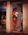 2_horns 3d_(artwork) a_chance_encounter abs amazed appliance arm_on_hip assertive assertive_female assertive_humanoid awestruck bar big_breasts big_butt black_clothing black_footwear black_hair black_high_heels blue_bottomwear blue_clothing blue_shirt blue_shorts blue_topwear bottle bottomwear breasts brick brick_wall brown_bottomwear brown_clothing brown_footwear brown_pants brown_shoes bulging_breasts butt chair closed_smile clothing container curved_horn curvy_figure damaged_clothing dangle_ear_piercing demon demon_humanoid denim denim_bottomwear denim_clothing denim_shorts digital_media_(artwork) dispatch dispenser duo eye_contact eyebrows female female_humanoid female_on_human fist flirting flirting_look floor footwear furniture furrowed_eyebrows hair hand_on_hip hi_res high_heels horn human human_on_humanoid humanoid interspecies larger_female larger_humanoid leaning_on_wall leotard light-skinned_human light-skinned_male long_hair looking_at_another looking_down looking_down_at_partner looking_up_at_partner machine male male/female male_human male_on_humanoid malevola_gibb mammal meme mischievous_smile mounted_sign mouth_closed muscular muscular_female muscular_humanoid narrowed_eyes not_furry open_mouth pants peeling_paint raised_eyebrows red_body red_skin robert_robertson_(dispatch) sexual_tension shirt shoes shorts shutters side_view sign size_difference smaller_human smaller_male smile smiling_at_another smiling_at_partner spade_tail tail tail_aside thick_thighs three-quarter_view tight_clothing tile tile_floor topwear torn_bottomwear torn_clothing torn_shorts trash vending_machine wall_(structure) white_clothing white_leotard white_wall wide_hips wonkerfy yellow_eyes yellow_sclera