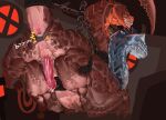 3_heads absurd_res anal anal_penetration animal_genitalia bdsm bodily_fluids bondage bound buttplug buttplug_in_ass buttplug_insertion chain claws collar european_mythology fangs feral genital_fluids genital_slit genitals greek_mythology hi_res horn hydra male male_feral multi_head mythology nsfuwu4 object_in_ass paws penetration penis plug_(sex_toy) plug_insertion precum sex_toy sex_toy_in_ass sex_toy_insertion sharp_teeth solo suspension suspension_bondage tail teeth vibrator vibrator_in_ass