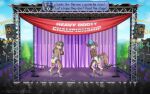 16:10 2022 abdl ambiguous_gender anthro banner black_hair black_nose blonde_hair blue_eyes blue_hair blue_nose blue_tail bodily_fluids bodily_noises brown_body brown_fur canid canine clothed clothing competition curtains dialogue diaper diaper_only digital_drawing_(artwork) digital_media_(artwork) digitigrade duo ears_down electronics english_text eyes_closed feces fet fetimation floppy_ears fur genital_fluids green_eyes green_hair grey_body grey_fur hair lagomorph leporid male mammal microphone microphone_stand on_stage one_eye_closed orange_hair outside pantsless pantsless_ambiguous pantsless_anthro pattern_diaper pink_diaper pivoted_ears polygonal_speech_bubble pooping public public_diaper_use public_wetting purple_hair rabbit raised_tail rectangular_speech_bubble red_hair shirtless shirtless_ambiguous shirtless_anthro silhouette soiled_diaper soiling soiling_diaper sound_effects speaker speech_bubble stage stained_diaper standing tail tan_body tan_fur text tika_gauntley topless unclean_diaper urine used_diaper using_diaper vowelless vowelless_sound_effect watermark wearing_diaper wet_diaper wetting wetting_bottomwear wetting_diaper white_diaper white_sclera widescreen
