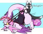 5:4 alpha_channel angry anthro anthro_on_feral anthro_penetrating anthro_penetrating_feral ass_up bared_teeth bestiality bit_gag black_body black_fur blush blush_lines bridle claws dinosaur dominant dominant_anthro dominant_male dromaeosaurid english_text fangs feathered_dinosaur feathered_scalie feathers female female_feral feral feral_penetrated fluffy from_behind_position fur fur_markings furred_kobold furred_scalie gag gagged growling halter harness_bit_gag harness_gag hi_res impregnation impregnation_view internal jack-o'_pose kobold larger_female larger_feral larger_penetrated larger_sub looking_at_another looking_at_partner looking_back male male_anthro markings motion_lines mount mount/rider_relations multicolored_body multicolored_feathers neck_tuft nude onomatopoeia ovum penetration pink_body pink_eyes pink_feathers pose praise prehistoric_species purple_body purple_feathers questionable_consent rein_pull reins reptile saddle saurischian scalie sex size_difference smaller_anthro smaller_male smile solo sound_effects sperm_cell submissive submissive_female submissive_feral tail tail_grab teeth text theropod trout_(artist) tuft white_body white_fur xavier_cerca_(anunusedaccount)