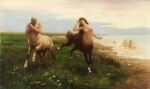 5_fingers ancient_art beard black_hooves blue_sky breasts brown_body brown_fur brown_hair brown_tail centaur clasped_hands cloud crossed_arms day duo_focus equid equid_taur european_mythology facial_hair female female_taur fingers formal_art fur goatee grass greek_mythology grey_hooves group hair head_turned hi_res hooves humanoid_taur lips long_hair looking_aside male male_taur mammal mammal_taur mature_male mature_taur medium_breasts mythology navel nipples nude nude_female nude_male nude_taur oil_painting_(artwork) outside painting_(artwork) partially_submerged plant public_domain quadruped red_lips running sea short_hair sky smile tail tan_body tan_fur taur traditional_media_(artwork) traditional_painting_(artwork) unguligrade water white_beard white_facial_hair white_hair zygmunt_ajdukiewicz
