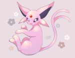  commentary_request dated espeon forked_tail full_body gen_2_pokemon heart highres no_humans okoge_(simokaji) open_mouth pokemon pokemon_(creature) purple_eyes signature smile solo tail toes tongue 