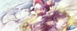  1girl :3 absurdres animal_ear_fluff animal_ears animal_hands bangs body_fur ears_through_headwear fang fantasy furry furry_female hair_ornament headgear highres lmgchikes long_hair looking_at_viewer made_in_abyss nanachi_(made_in_abyss) outstretched_arms rabbit_ears rabbit_girl smile solo spread_arms topless very_long_hair whiskers white_hair yellow_eyes 