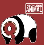  animal animal_focus blood english_text engrish_text full_body gurageida headless no_humans original panda ranguage red_background simple_background 