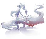  absurdres blue_eyes claws commentary english_commentary from_behind gen_5_pokemon highres legendary_pokemon likey no_humans pokemon pokemon_(creature) reshiram signature solo standing white_background 