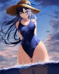  genshin_impact mona_(genshin_impact) swimsuits wet xi_ying 