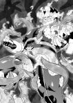  1boy bar_censor bara bare_pectorals bodysuit boku_no_hero_academia bound bound_legs censored endeavor_(boku_no_hero_academia) facial_hair greyscale highres large_pectorals male_focus mature_male monochrome muscular muscular_male nipples pain-lucky777 pectorals penis scar scar_across_eye short_hair sideburns solo spiked_hair spread_legs stubble tentacle_sex tentacles tentacles_on_male testicles textless thick_thighs thighs torn_bodysuit torn_clothes veins veiny_penis 