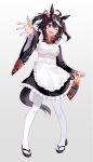  animal_ears kitasan_black_(umamusume) maid oenothera skirt_lift tail uma_musume_pretty_derby wa_maid 