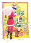  blue_hair christmas christmas_tree couple gift megami_tensei persona persona_3 shin_megami_tensei sutei_(giru) yamagishi_fuuka yuuki_makoto 