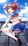  hinosaka_mitoko pantsu seifuku sekai_de_ichiban_dame_na_koi shirt_lift skirt_lift tagme thighhighs 