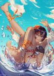  bikini feet garter genshin_impact open_shirt rishixiyan swimsuits tagme wet 