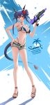  arknights bikini ch&#039;en_(arknights) gou_d gun heels horns swimsuits tail 