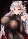  aegir_(azur_lane) azur_lane bodysuit horns nipples no_bra ryara_vivi see_through 