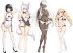  animal_ears bra elf garter garter_belt heels kitsune lillly lingerie maid naked_apron no_bra pantsu panty_pull pointy_ears see_through skirt_lift stockings tagme tail thighhighs undressing 