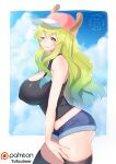  erect_nipples horns kobayashi-san_chi_no_maid_dragon no_bra quetzalcoatl_(kobayashi-san_chi_no_maid_dragon) thighhighs tofuubear 