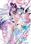  aano_(10bit) angel ass bra devil erect_nipples horns megane no_bra pantsu pointy_ears string_panties tagme thighhighs thong wings 