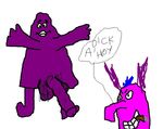  cyril_sneer grimace mascots mcdonald&#039;s the_raccoons 