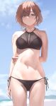  bikini cleavage higuchi_madoka see_through swimsuits the_idolm@ster the_idolm@ster_shiny_colors wet yuuka1127t 