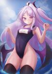  blue_archive horns sorasaki_hina swimsuits tagme thighhighs wet wings 