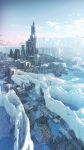  building cityscape cloud glacier highres ice no_humans original scenery sky skyscraper sunlight waisshu_(sougyokyuu) 