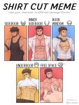  4boys ^_^ abs absurdres artist_self-insert bara bare_pectorals bare_shoulders beard between_pectorals black_tank_top blue_male_underwear blush brown_hair brown_pants character_request chest_hair closed_eyes clothes_lift cross cross_necklace dark-skinned_male dark_skin dungeon_and_fighter edging_underwear face_to_pecs facial_hair grabbing head_between_pecs headband highres jewelry large_pectorals lifted_by_self long_sideburns male_cleavage male_focus male_priest_(dungeon_and_fighter) male_underwear male_underwear_peek mature_male meme mouth_hold multiple_boys muscular muscular_male necklace necktie nipple_slip nipples open_clothes open_shirt original pants pectoral_grab pectorals priest_(dungeon_and_fighter) salmon_sushi shirt_cut_meme shirt_lift short_hair sideburns sidepec sleeveless smile stomach sweat tank_top underwear 