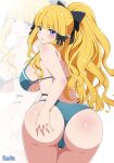  ass ass_grab bikini cameltoe pointy_ears princess_connect princess_connect!_re:dive sasaki_saren swimsuits tagme thong 