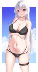 bikini breast_hold cleavage garter possible_duplicate swimsuits tatsumiya_kagari thighhighs 