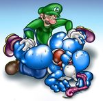  abstract_background ambiguous_gender blush boots butt clothing dinosaur eyes_closed facial_hair gloves hair half-closed_eyes hat human interspecies long_tongue looking_at_viewer luigi male mammal mario_bros mustache nintendo open_mouth opius plain_background red_eyes reptile saliva scalie sex shell sketch super_mario_bros. sweat tears thick_thighs thighs tongue tongue_out video_games wide_hips yoshi 