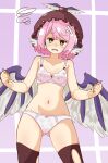  absurdres bandaid be_yu bra breasts highres mystia_lorelei panties torn_clothes torn_legwear touhou underwear 