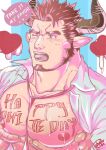  3boys agielba alternate_costume alternate_facial_hair animal_ears bad_id bad_tumblr_id bara bare_pectorals beard between_pectorals blush censored cow_ears cow_horns draph english_text erection facial_hair food_on_penis grabbing granblue_fantasy group_sex happy_birthday heart heart_censor horns large_pectorals long_sideburns male_focus male_lactation mature_male mmm_threesome multiple_boys multiple_sources muscular muscular_male necktie_between_pecs nipples one_eye_closed onionworkshop open_clothes open_shirt pectoral_grab pectorals penis red_hair self_fondle short_hair sideburns solo_focus spiked_hair sweat tattoo threesome tongue tongue_out upper_body yaoi 