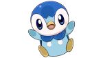  blue_eyes blush commentary_request full_body gen_4_pokemon looking_at_viewer no_humans official_art open_mouth piplup pokemon pokemon_(creature) project_pochama simple_background smile solo toes tongue white_background 