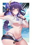 bikini erect_nipples genshin_impact mz_(yeye_ai_chipao_mian) raiden_shogun see_through swimsuits 