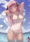  5-toubun_no_hanayome bikini marinesnow nakano_nino nipples no_bra see_through swimsuits tan_lines wet wet_clothes 