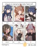  6+girls absurdres ahoge angelina_(arknights) angelina_(summer_flowers)_(arknights) animal_ear_fluff animal_ears arknights astesia_(arknights) black_collar black_gloves black_jacket black_scarf black_sleeves blue_collar blue_eyes blue_hair blue_neckwear blue_tongue bow bowtie brown_hair character_name coat collar collarbone colored_tongue commentary_request demon_horns earpiece earrings fingerless_gloves fox_ears fur-trimmed_hood fur_trim gloves grey_shirt halo hand_up highres hood horns infection_monitor_(arknights) jacket jewelry kjerag_logo kyou_039 leopard_ears leopard_girl leopard_tail long_hair looking_at_viewer magallan_(arknights) mask mask_around_neck mostima_(arknights) multicolored_hair multiple_girls necklace off_shoulder official_alternate_costume one_eye_closed open_clothes open_jacket open_mouth pramanix_(arknights) red_eyes red_nails red_swimsuit scarf shirt short_hair six_fanarts_challenge streaked_hair swimsuit tail teeth tiara tongue tongue_out twintails w_(arknights) white_coat white_gloves white_hair white_shirt yellow_eyes 