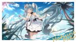  dress hatsune_miku skirt_lift summer_dress tagme vocaloid wallpaper wet 